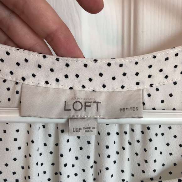 Loft 3/4 sleeve black dress 00P - Picture 2 of 2